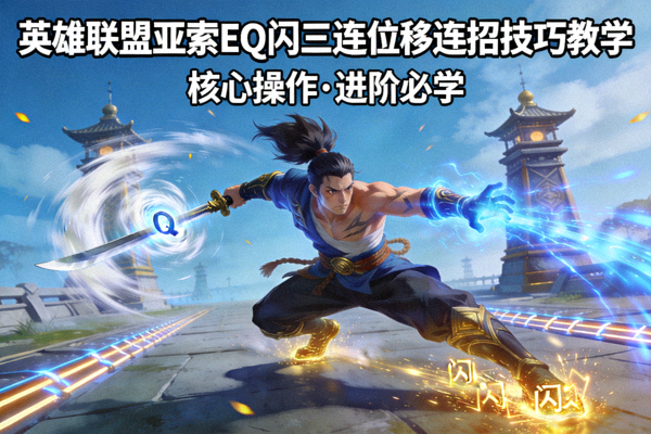 英雄联盟亚索EQ闪三连位移连招技巧教学封面图